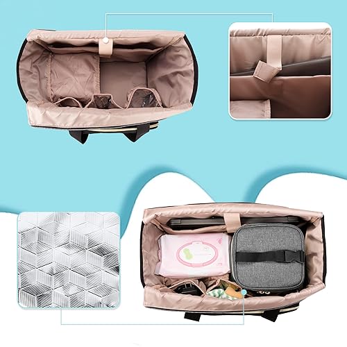 Luxja Breast Pump Bag (with a Breastmilk Cooler Bag, a Small Carrying Case and a Waterproof Mat) Compatible with Spectra S1 and S2, Pumping Bag for Breast Pump and Extra Parts, Black - Jamouz