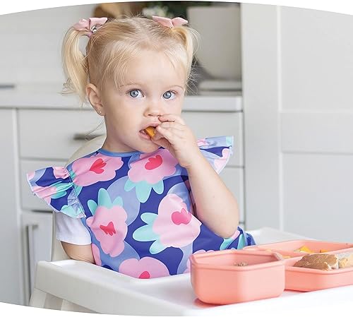 Tiny Twinkle Mess Proof Baby Bib - Waterproof Toddler and Baby Apron Bib - Machine Washable - PFAS and BPA Free - Jamouz