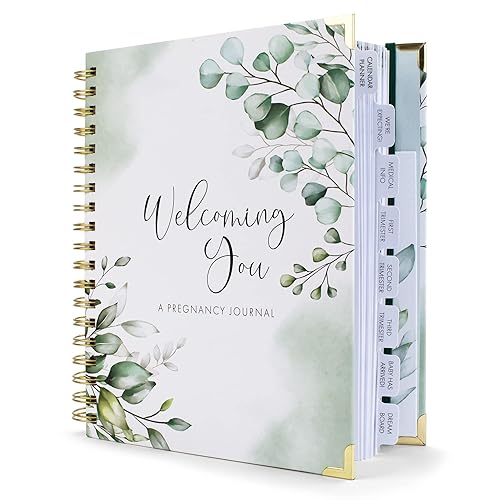 ZICOTO Pregnancy Journal and Memory Book with Stickers and Keepsake Pocket - Lovely Must Have Gift for First Time Moms to Be - The Perfect Planner to Track Your Little Ones Life-Changing Journey - Jamouz