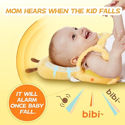 Baby Head Protector Backpack: Alarm Function,Adjustable and Ultra-Light(Bee) - Jamouz