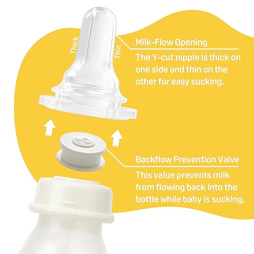 Pigeon Baby Cleft Palate Bottle with 2 Nipples, 8.11 Oz, Please Use It Under The Guidance of a Pediatrician - Jamouz