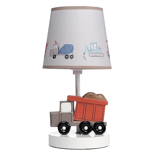 Bedtime Originals Construction Zone Truck Nursery Lamp with Shade & Bulb - Jamouz