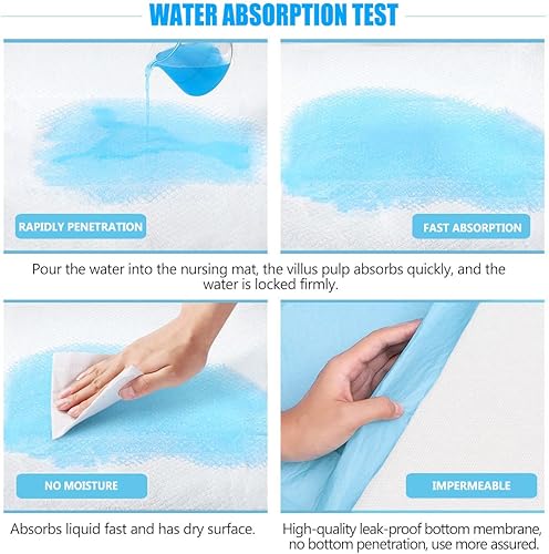 Disposable Changing Pad Pack of 50 Baby Incontinence Pad Diaper Changing Pads UnderPads Ultra Soft Super Absorbent Waterproof Mat 13 x18 in - Jamouz