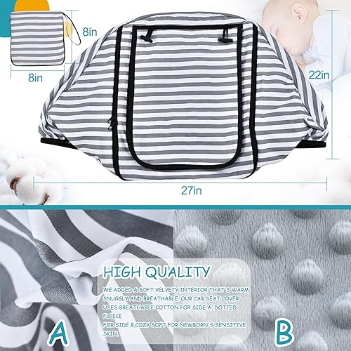 Winter Baby Stroller Bunting Bags and Carseat Canopies Cover to Protect Baby from Cold Wind, Super Warm Plush Fleece Baby Carrier Cover for Infant Boys Girls, Keeps Babies Warm and Cozy.Black - Jamouz