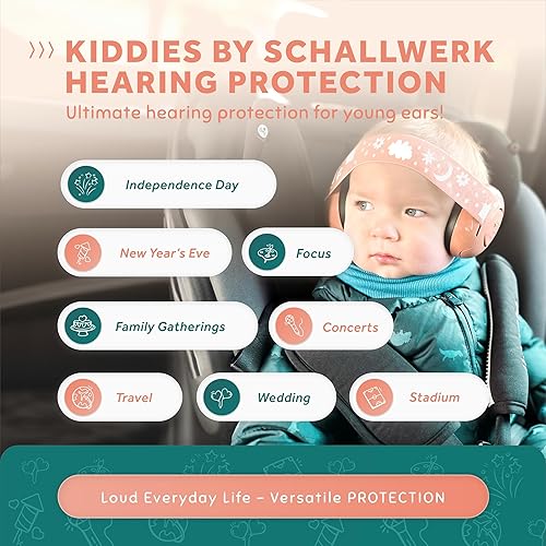 Schallwerk ® Mini+ Baby Ear Muffs – Noise Protection for Babies, Infants, Toddlers – CE & ANSI Certified Headphones - Jamouz