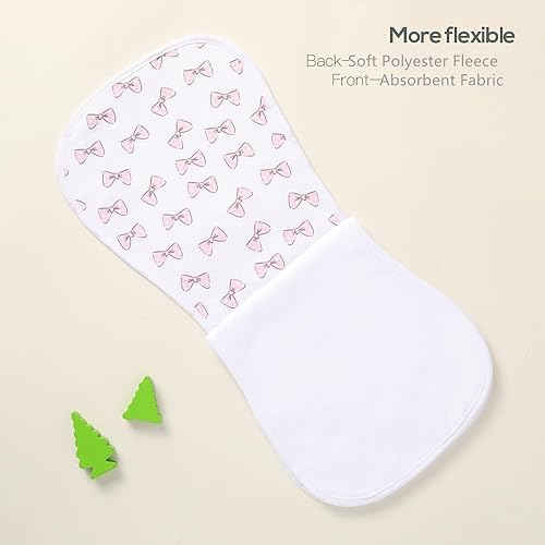 Ultra-Soft Cotton Burping Clothes - Large, Absorbent, Waterproof Baby Burp Cloths in Cute Unisex Designs 5 Pack (pink01) - Jamouz