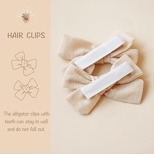 Niceye 24 PACK Baby Girl Hair Clips Set, Hair Bows Barrettes Handmade Accessories Alligator Clip for Babies Infant Toddlers Kids in Pairs - Jamouz