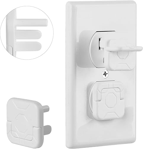 Bates- Outlet Covers Baby Proofing, 10 Pack, 3 Prongs, Plug Covers Baby Proofing, Baby Proof Outlet Covers, Child Proof Outlet Cover, Outlet Plug Covers, Baby Outlet Cover, Childproof Outlet Cover - Jamouz
