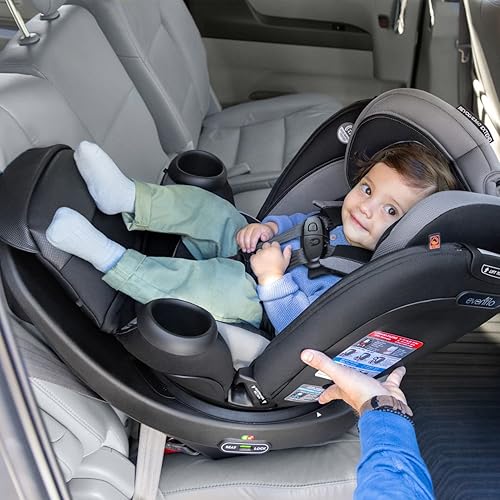 Evenflo Convertible Car Seat w/ 360 Degree Rotation & 3 Modes, Revolve360, Revere Gray - Jamouz