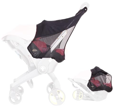 Baby Stroller Sun Shade Net - Compatible with Doona, Sun Cover Protection, Fit Doona, Car Seat & Stroller - UV Resistant, Black, Polyester - Jamouz