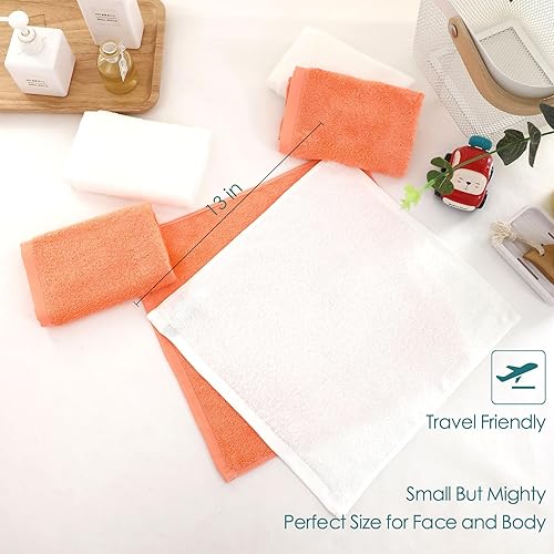 Wash Cloths 6 Pack, Reusable Makeup Remover Towel, 13x13 inch Large Washcloths for Face and Body, Super Soft and Skin Friendly Face Towel on Sensitive Skin, Easy to Rinse Grey Facial Cleaning Cloths - Jamouz