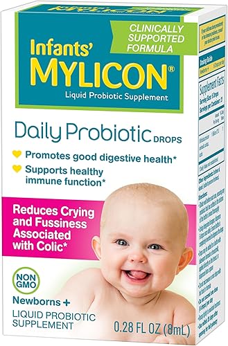 Infants' Mylicon Daily Probiotic Drops, for Colic and Fussiness, 8mL, 21 Daily Doses - Jamouz