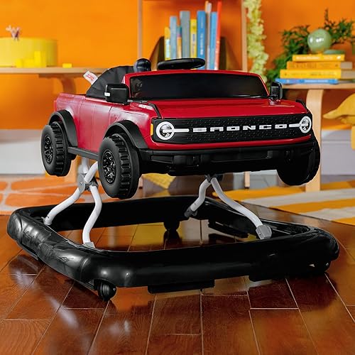 Bright Starts Ford F-150 4-in-1 Agate Black Baby Activity Center & Push Walker with Removable Interactive Steering Wheel-Toy, 6 Months and up - Jamouz