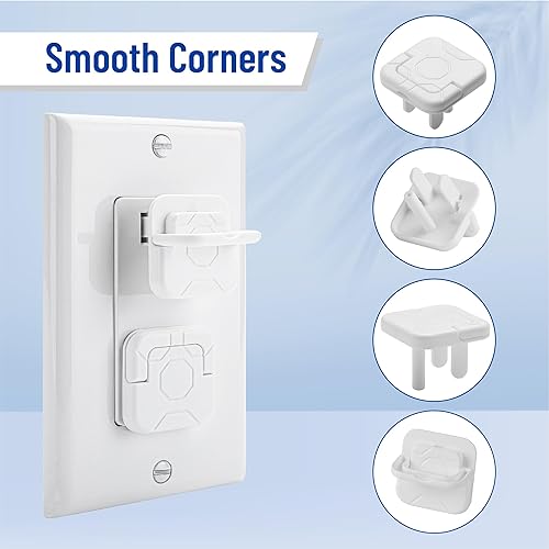 Bates- Outlet Covers Baby Proofing, 10 Pack, 3 Prongs, Plug Covers Baby Proofing, Baby Proof Outlet Covers, Child Proof Outlet Cover, Outlet Plug Covers, Baby Outlet Cover, Childproof Outlet Cover - Jamouz