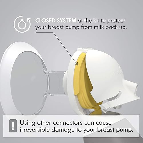 Medela PersonalFit Flex Replacement Connectors, 2 per Count, Compatible with Pump in Style MaxFlow, Swing Maxi and Freestyle Breast Pumps, Authentic Spare Parts - Jamouz