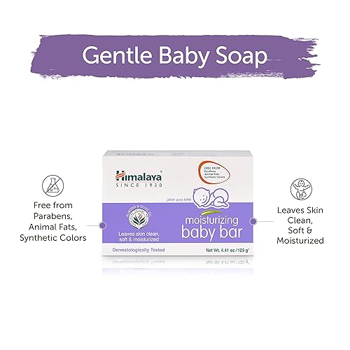 Himalaya Moisturizing Baby Bar, Mild and Moisturizing Bar Soap for Baby, 4.41 oz, 3 Pack - Jamouz