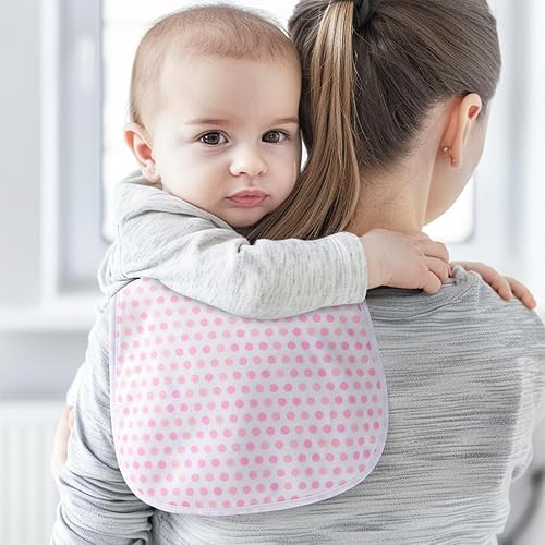 Ultra-Soft Cotton Burping Clothes - Large, Absorbent, Waterproof Baby Burp Cloths in Cute Unisex Designs 5 Pack (pink01) - Jamouz