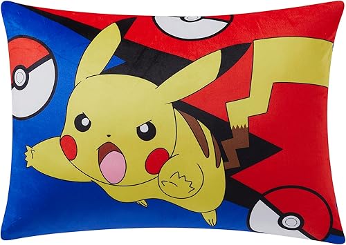 NORTHWEST Kids Reversible Pillow (w/Removeable Shell), 20 in x 30 in, Hello Kitty - Jamouz