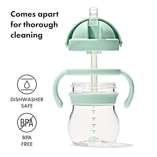 OXO Tot Transitions Straw Cup with Handles 6 oz. - Opal and Dusk - 2 Pack - Jamouz