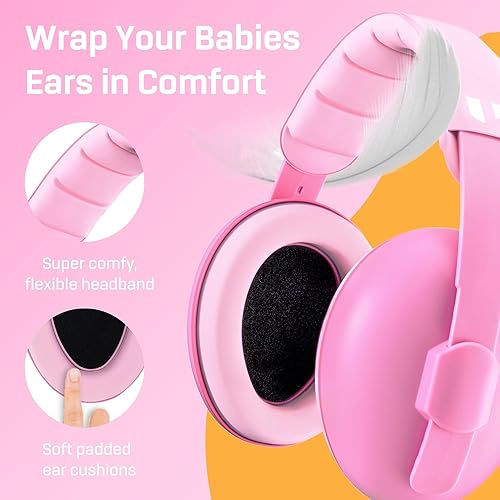 Vanderfields Baby Ear Protection Noise Cancelling Headphones for Babies, Toddlers, Infants 3 months to 2 years - Jamouz