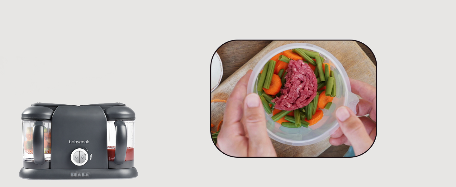 Place food in basket