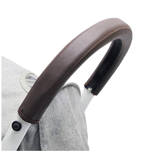 MINILUJIA Baby Stroller Armrest Bumper Handlebar Sleeve Cover Universal Handle Cover DustProof Protect PU Leather Case with Removable Zipper Black - Jamouz