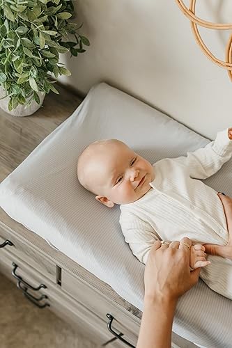 Copper Pearl Premium Knit Changing Pad Cover Soft, Stylish, and Universal Fit for All Standard Diaper Changing Pads, Trendy Design Changing Pad Covers, Briar - Jamouz
