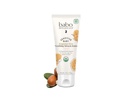 Babo Botanicals Sensitive Baby Fragrance-Free Soothing Miracle Balm - USDA Organic - All-Purpose Salve with Olive Oil & Shea Butter - For extra-dry, rough areas - EWG Verified - For Babies & Kids - Jamouz