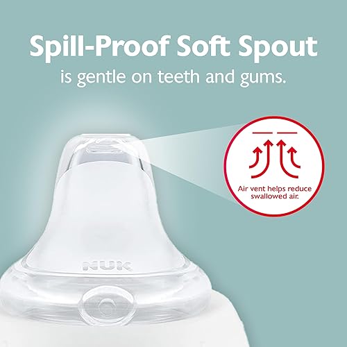 NUK Learner Cup, 6+ Months, Timeless Collection,  Exclusive, 5 Oz, Pack of 2 – BPA Free, Spill Proof Sippy Cup - Jamouz