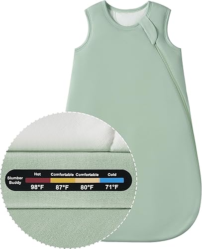 Baby Bamboo Viscose Sleep Sack, 70% Rayon Made from Bamboo 30% Cotton 1.0 TOG Months Toddler Infant - Jamouz