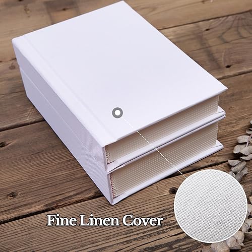 Small 4x6 Photo Album with Writing Space Holds 30 Photos Ideal for Wedding Theme-Album and Baby Photo Album (Beige) - Jamouz