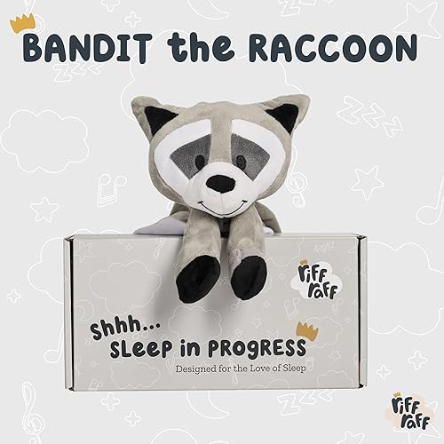 Riff Raff Bunny Sleep-Soother Unique Lullaby, Heartbeat & White Noise Plush, Washable, Portable, Perfect Sleep Aid - Jamouz