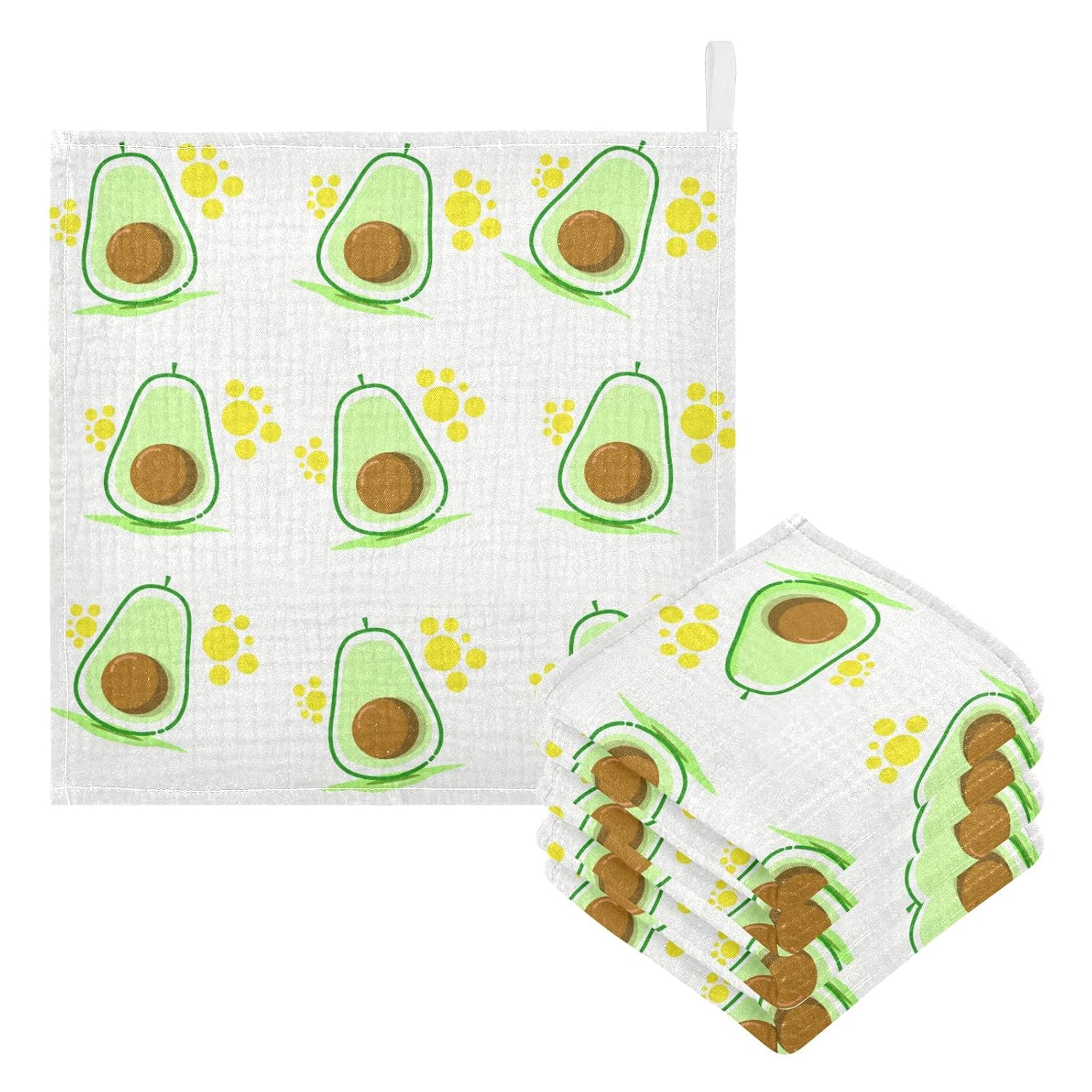 Cow Pig Sheep Chick Baby Muslin Washcloths Farmhouse Animals Burp Cloths Soft Absorbent Baby Wash Cloth Fingertip Face Towels for Newborn Boys Girls 12 x 12 in, 5 Pack - Jamouz