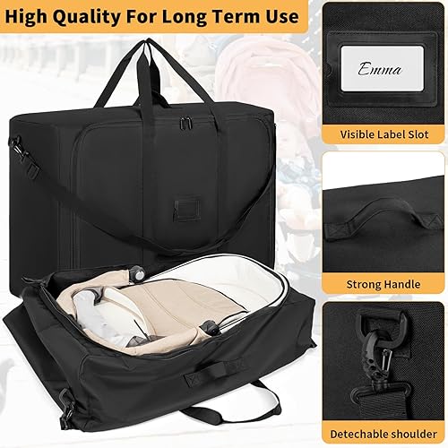 Stroller Bag For Rumbleseat And Bassinet VISTA/CRUZ V2 Stroller Travel Bag Heavy Duty Gate Check Stroller Bag With Delectable Shoulder Strap - Jamouz