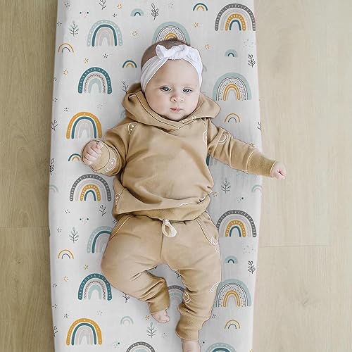 Stretchy Changing Pad Covers for Boys Girls,2 Pack Jersey Knit,Elephant & Whale - Jamouz