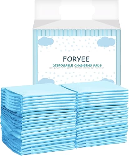Disposable Underpads 17 x 24 Inches (25 Pack) Incontinence Bed Pads Heavy Absorbent Soft Non-Woven Fabric Breathable - Blue - Jamouz