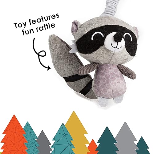 Diono Baby Racoon Character Car Seat Straps & Toy, Shoulder Pads for Baby, Infant, Toddler, 2 Pack Soft Seat Belt Cushion and Stroller Harness Covers Helps Prevent Strap Irritation - Jamouz
