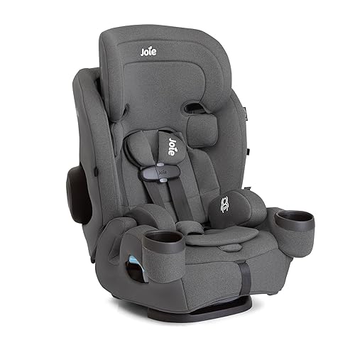 Joie Saffron SI 4-in-1 Car Seat – Car Seat for Infants to Toddlers to Big Kids - 4 Modes, 10-Position No-Rethread Headrest & Harness (Dove) - Jamouz