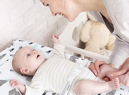 Stretchy Changing Pad Covers for Boys Girls,2 Pack Jersey Knit,Elephant & Whale - Jamouz