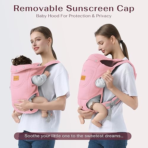 Baby Carrier Newborn to Toddler, Cozy Baby Wrap Carrier(7-30lbs), Easily Adjustable Toddler Carrier, Lightweight Baby Holder Carrier, Black - Jamouz