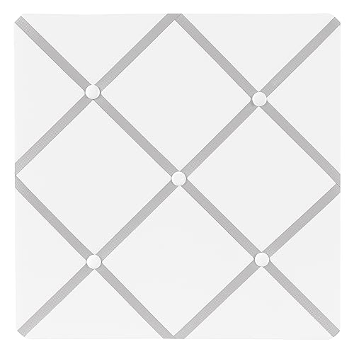 White and Gray Hotel Fabric Memory/Memo Photo Bulletin Board by Sweet Jojo Designs - Jamouz