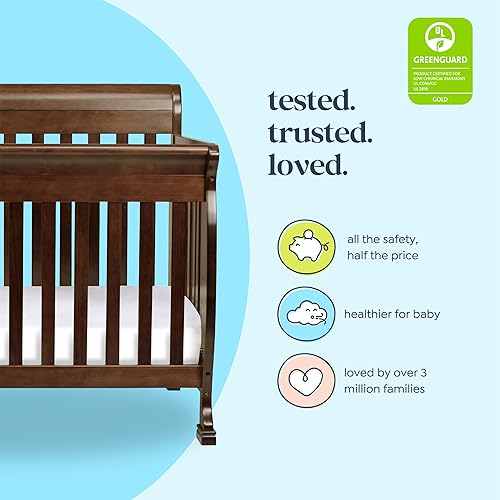 DaVinci Kalani 4-in-1 Convertible Crib in White, Greenguard Gold Certified - Jamouz