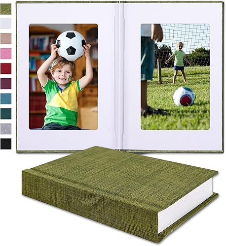 Small 4x6 Photo Album with Writing Space Holds 30 Photos Ideal for Wedding Theme-Album and Baby Photo Album (Beige) - Jamouz