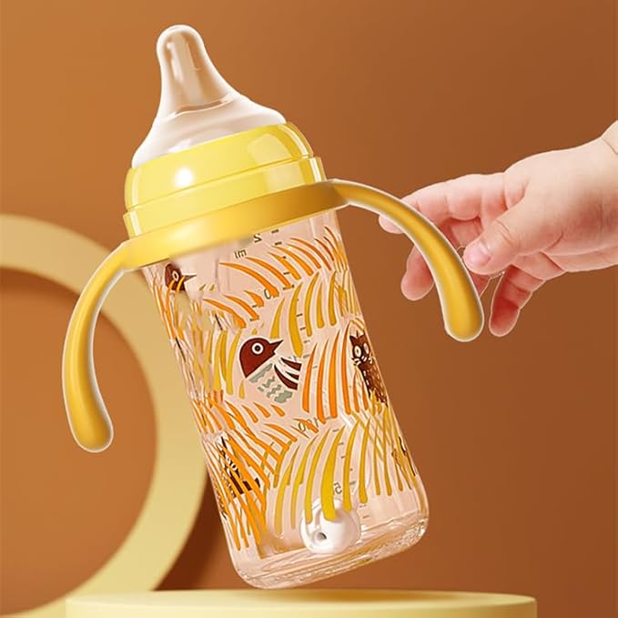 Pack of 5, Bottle Handles Grips Compatible for Pigeon 3rd Generation Silicone Coating Nursing Bottle, PPSU/PP/Glass Nursing Wide Neck Bottles - Jamouz