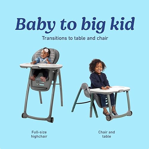Graco Table2Table Premier Fold 7 in 1 Convertible High Chair | Converts to Dining Booster Seat, Kids Table, and More, Maison - Jamouz