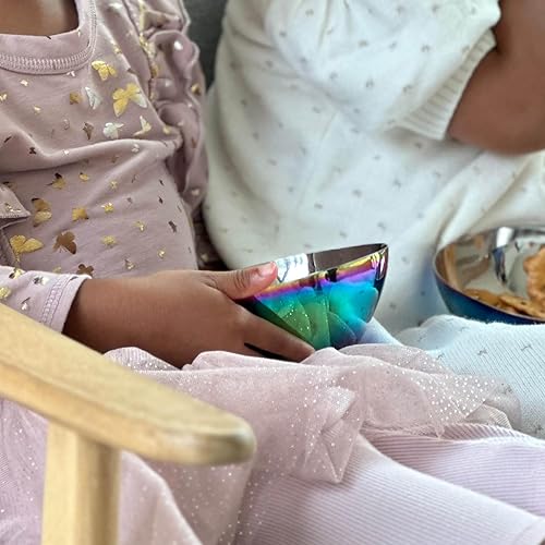 Ahimsa Stainless Steel Bowls for Kids - Pediatrician Designed, 12oz Toddler Bowl, Non Toxic Stainless Steel Snack Bowls Set, Non Plastic Kids Bowl, Dishwasher Safe (Set of 4 Classic) - Jamouz