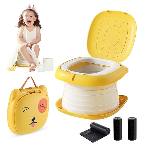 Travel Potty for Toddler Portable Foldable Potty Training Toilet for Boys Girls Baby Kids Children Indoor Outdoor,Green - Jamouz