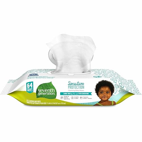 Seventh Generation Baby Wipes Sensitive Protection with Snap Seal Diaper Wipes 768 Count - Jamouz