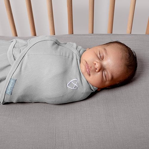 SwaddleMe by Ingenuity Original Swaddle with Easy-Change, 100% Cotton, Improves Sleep & Calms Startle Reflex, 3-6 Months, 3-Pack - Mountaineer - Jamouz