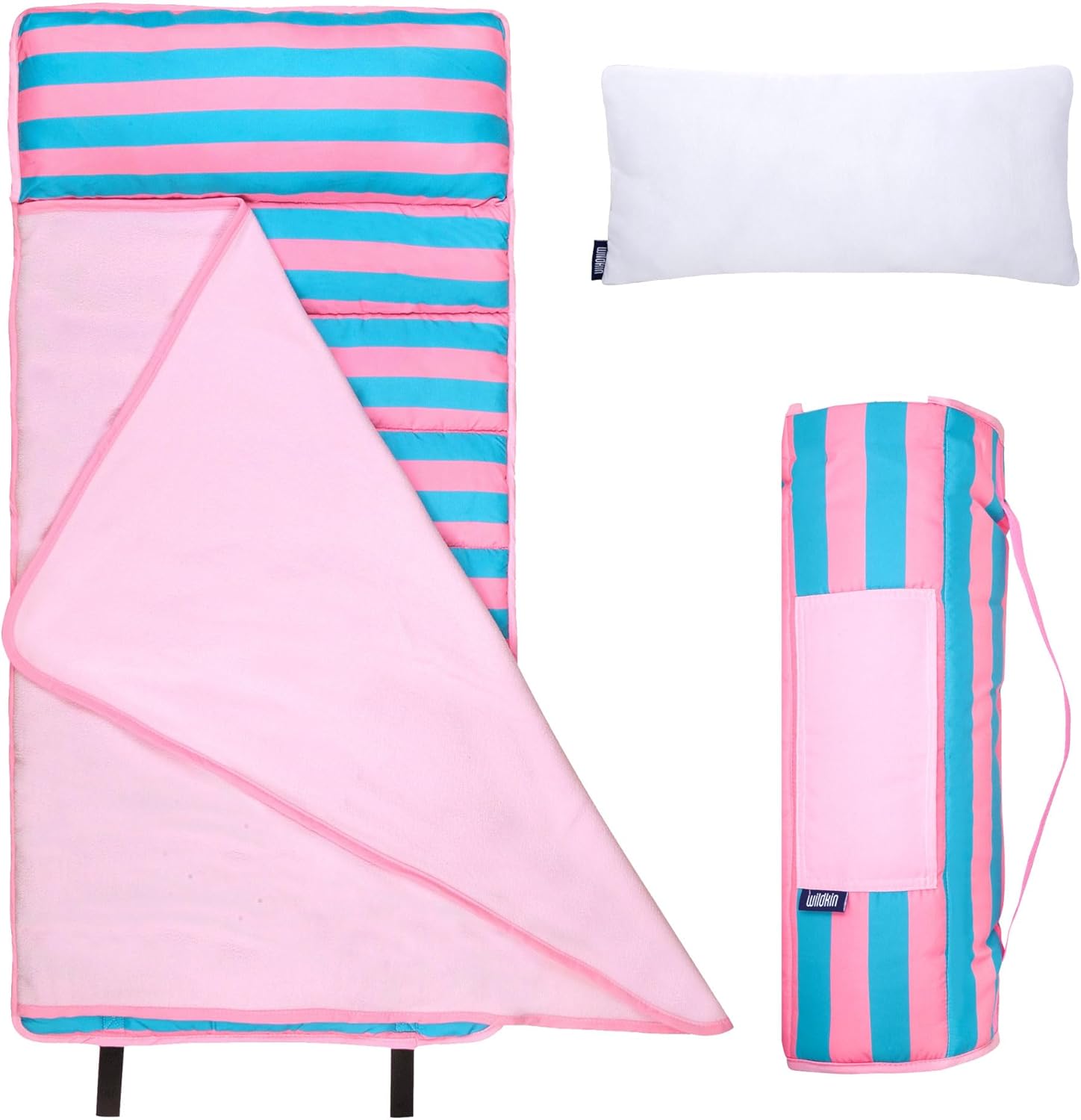 Wildkin 43-inch Microfiber Nap Mat for Kids – Soft Toddler Sleeping Mat with Reusable Pillow, Ideal for Daycare & Preschool Nap Mat – Boys and Girls Comfortable Mat for Kids Nap - Jamouz